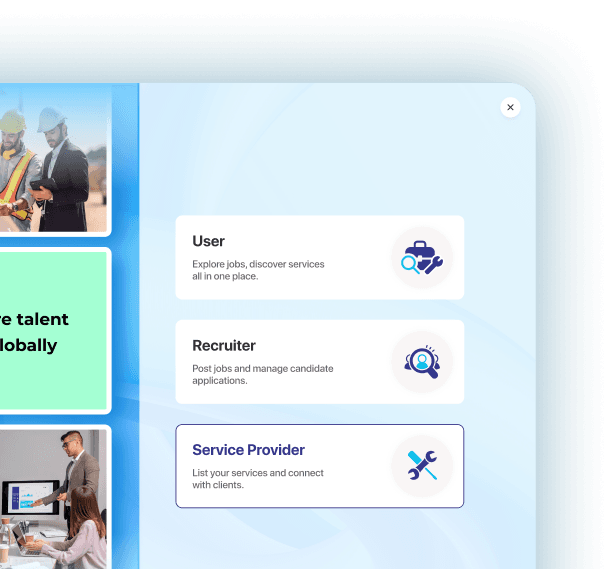 Sign Up or Log In as a Service Provider